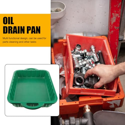 Oil Drain Pan Portable Oil Drip Catcher Tray for Car Engine Leakproof Pour Spout Lightweight Automotive Fluid Collector for Garage Maintenance 23.62 X 15.35 X 3.54 in