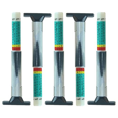 5pcs Tire Tread Depth Gauge Set 0-25mm Dual-Color Professional Car Wheel Tread Measurement Tool Portable Heavy Duty Vehicle Tire Gauge