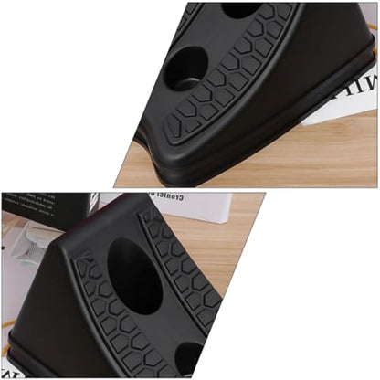 4pcs Heavy Duty Wheel Chock Set for Cars Trailers RVs Non-Slip Tire Support Blocks Sturdy Rubber Tire Stoppers for Travel and Parking