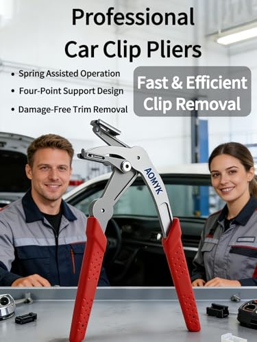 Automotive Tools Pliers Clip Removal Tool for Car Panel Fastener Push Pin Auto Door Body Plastic Trim Popper Kit Organizer Repairing Removing Channel Locks Hose Clamp Upholstery Repair Plier - color: Red