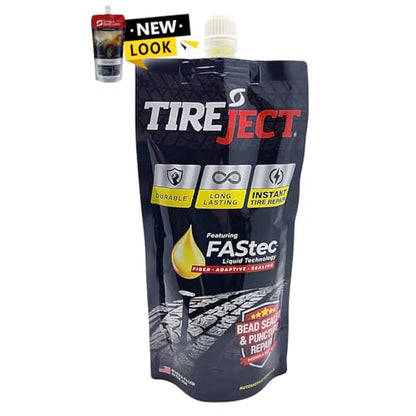 TireJect Full-Size Truck/SUV Instant Tire Repair Sealant Kit (2-Pack with Injector) - Seal Punctures & Bead Leaks - size: Full-size Truck, SUV (2-pack)