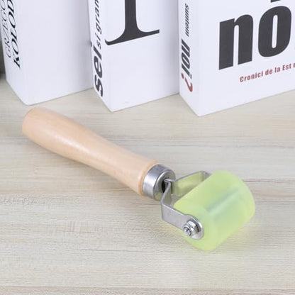 GANAZONO Car Tire Repair Roller Bearing Tool for Tire Patch Repairs with Sturdy Wood and Metal Construction Labor-saving Design Ensures Good Adhesion