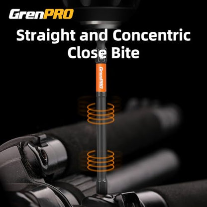 GRENPRO Allen Wrench Drill Bit Set 22pcs Hex Bit Set，Impact Driver Bit Set，Screwdriver Bit Set，Allen Wrenches Sets，Allen Socket Set，4" Long Metric&SAE 1/4" Hex Shank Magnetic Allen Key Drill Bits Sets - size: 4" 22pcs(Metric&SAE)