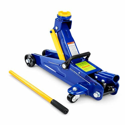 Low Profile Floor Jack 2 Ton, Heavy Duty Steel Single Pump Hydraulic Car Jack with Quick Lift, Lifting Range 5.1"-13", 4000LBS Capacity for Cars Tire Change