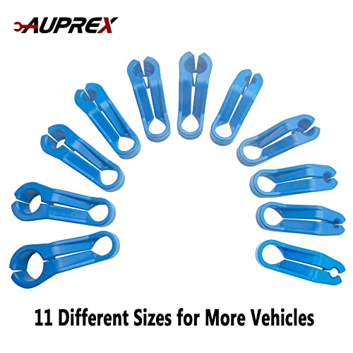 AUPREX 11 PCS AC/Fuel Line Disconnect Removal Tool Set for Ford and Others, Transmission Oil Cooler Line Quick Disconnect Kit from 3/16 to 7/8 Inch - size: 11 PCS