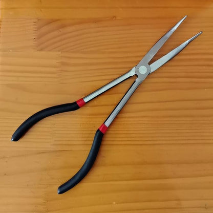 11-Inch Long Reach Needle Nose Pliers, 45-Degree Bent Nose Pliers for Hard to Reach Narrow Spaces