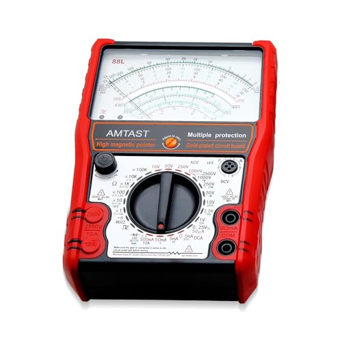 Analog Multimeter Tester Portable Multi Meter Multi Testers for Electrical Applications Pointer Multimeter Measures Voltage, Current, Resistance, Diode and hFE (Model AMT88L) - style: Model 2
