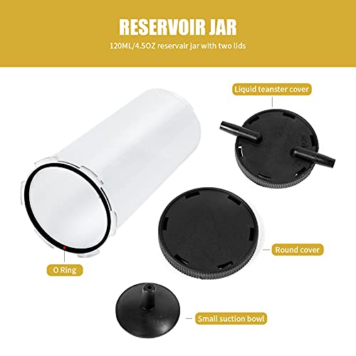 Yonligonju Brake Bleeder Kit with Hand Vacuum Pump with Gauge Adapters Automotive Brake Fluid Bleeding Set for Bike Car Truck (Black) - color: black