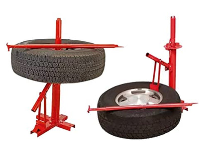 Manual Tire Changer for 8"-16" Tires, Portable Hand Bead Breaker Tool | Heavy-duty steel construction with a stable X-base for secure tire mounting and easy operation
