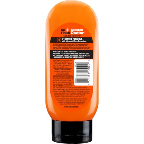 Nu Finish Car Scratch Remover, Scratch Removal for Cars Eliminates Paint Scrapes, Scuffs, Haze and Swirls on Cars, Boats and Motorcycles , 6.5 Oz, White - size: 6.5 Oz, style: Scratch Doctor
