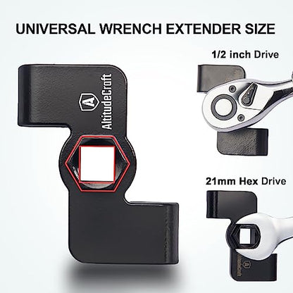Universal Wrench Extender Adaptor, 1/2" Breaker Bars & 21mm Hex Wrench Extender Tool Drive for Repair or DIY - style: Wrench Extender