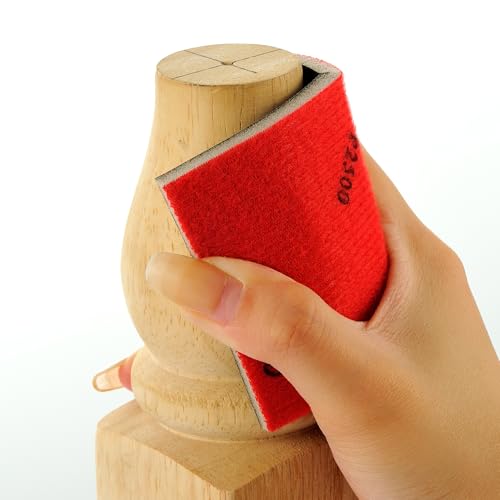 MAXMAN 20PCS Sanding Sponge Set, 3000 Grit Soft Foam Hand Sander Block, 3x4 Inch Wet Dry Sandpaper, Ultra Fine Sandpaper Sponge, Reusable Sanding Pads for Metal Wood Furniture Models Drywall Polishing - style: 3000G