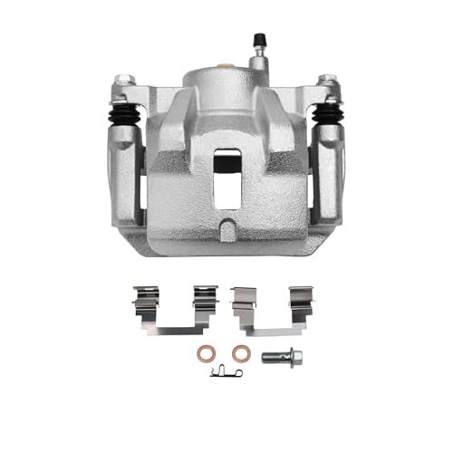 Detroit Axle - Front 4pc Steering Knuckles Kit for 03-08 Toyota Corolla, 2 Disc Brake Calipers w/Bracket 2 Steering Knuckles & Wheel Bearing Hubs 2003 2004 2005 2006 2007 2008 Replacement - size: 4BU47749/Kit