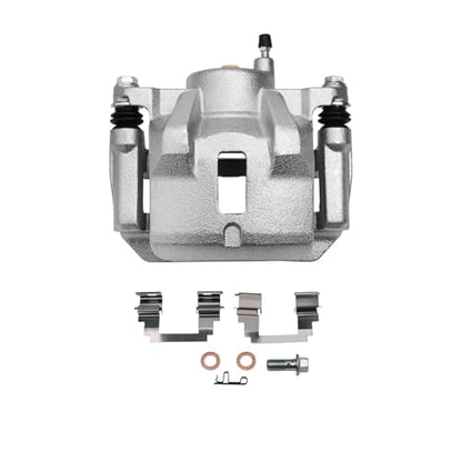 Detroit Axle - Front 4pc Steering Knuckles Kit for 03-08 Toyota Corolla, 2 Disc Brake Calipers w/Bracket 2 Steering Knuckles & Wheel Bearing Hubs 2003 2004 2005 2006 2007 2008 Replacement - size: 4BU47749/Kit