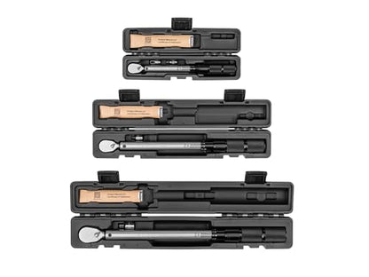 TEKTON 1/4, 3/8, 1/2 Inch Drive Micrometer Torque Wrench Set | TRQ95901 - size: 1/4, 3/8, 1/2 in.