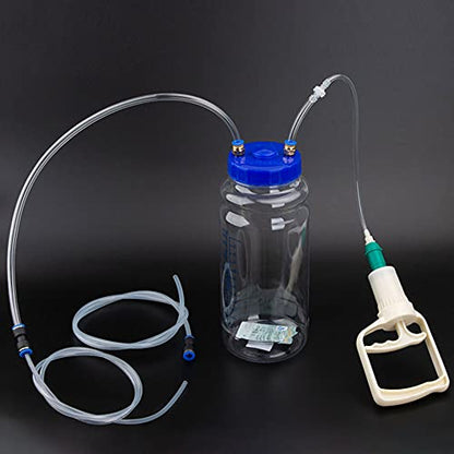 Manual Oil Extractor Pump 2L Hand Operated Vacuum Fluid Extractor for Engine Oil Transmission Fluid Easy One Person Automotive Maintenance Tool Universal Transfer Pump