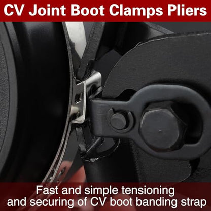 SPEEDWOX 32PCS CV Joint Boot Clamp Pliers Hose Band Cut-Off Pliers Car Banding Tool Kit With 20 Adjustable Stainless Steels Crimp Bands Ear Boot Tie Pliers Car Band Tool Kit For Most Cars - size: CV Joint Boot Clamp Pliers & Cut-Off Pliers