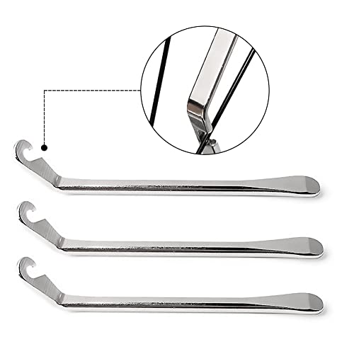 6PCS Bicycle Tire Lever Premium Metal Spoon Lever Tire Changing Tool Tyre Spoon Iron Changing Set Road and Mountain Bike Tire Pry Tool Kit