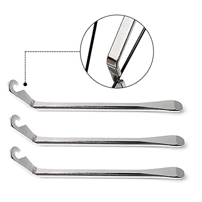 6PCS Bicycle Tire Lever Premium Metal Spoon Lever Tire Changing Tool Tyre Spoon Iron Changing Set Road and Mountain Bike Tire Pry Tool Kit