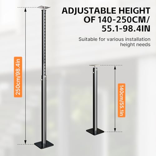 4 Pack 55"-98" Adjustable House Floor Wall Jack, 18000 lb Max Load Capacity | Floor Joist Jack for Leveling, Framing, Basement, Crawlspace, Beam, Roof, Stair and Ceiling Support