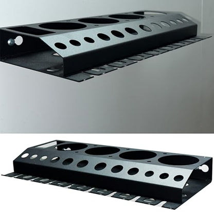 Bottle Storage Rack, 1pc-Black | Detailing Brush Organizer, Spray Bottle Storage Rack, 3/8" Air Tool Holder, For Garage and Workspace