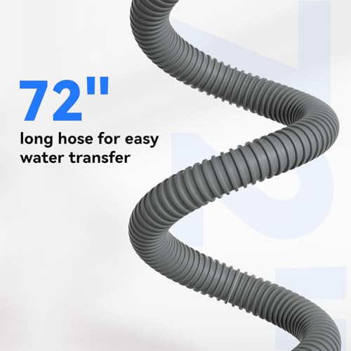 Hand Bilge Pump, Siphon Suction Water Pump 36 Inch Length with 72 Inch Hose, Fluid Transfer, Water Removal
