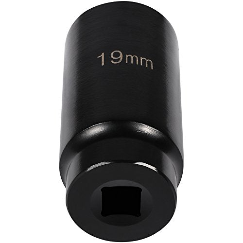 For Honda 19mm Heavy-Duty Harmonic Balancer Socket 77080 | 3X Torque Impact Tool for Compact Engines, 89mm OAL 1/2" Drive, 6-Point Alloy Steel Crank Bolt Remover