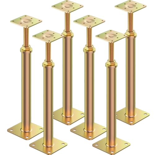 House Jacks for Leveling, 6 Pack Adjustable Telescoping Floor Jack Post, 11 to 16 Inch Range, Temporary Foundation Support - size: 11 inch-16 inch 6 Pack
