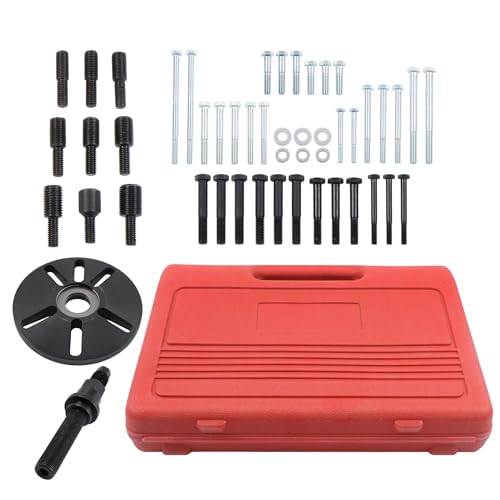 Harmonic Balancer Puller and Installer Kit Crankshaft Pulley Disassembly Installation Tool Set with Metric and Standard Threads