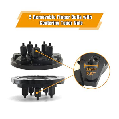 Universal Wheel Balancer Adaptor Fixture Plate, Tire Balancing Machine Clamp, for 36/38/40mm Shaft