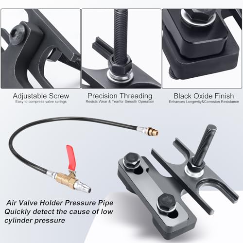 Upgrade 67605 Valve Spring Compressor Tool, Engine Valve Spring Compressor & Air Valve Holding Hose Tool Compatible With 4.8 5.3 5.7 6.0 6.2 LS1 LS2 LS3 LS6 Engine
