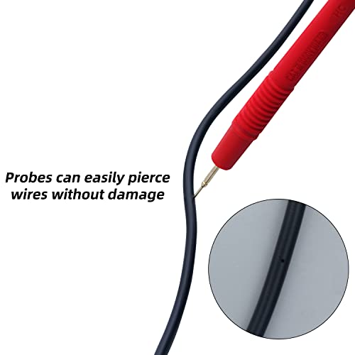 HengTianMei Flexible Multimeter Test Lead Kit, CAT III 1000V 10A, Volt Test Lead for Measurement Accurately with Standard 4mm Banana Plug, for Most Brands Digital Multimeters, Electronic Clamp Meter
