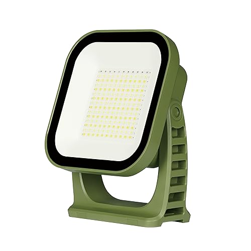 Rechargeable Work Light, 4000LM Magnetic Portable Work Light with Stand, 12000mAh Battery Powered LED Flood Light, USB-C, 180° Rotating for Garage, Car Repair, Camping