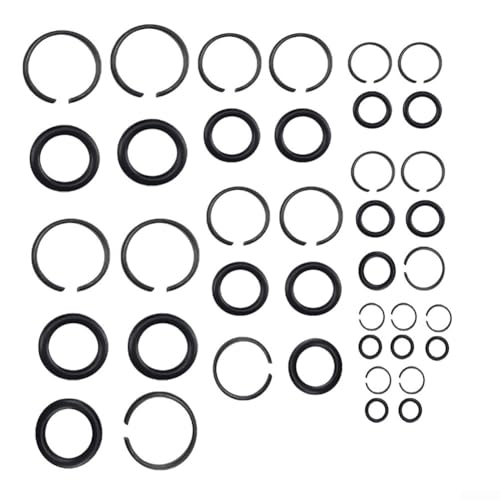 5 Sets Pneumatic Wrench Socket Retainer Rings with O-Rings for 3/8" 1/2" 3/4" 1" Air for Impact Wrenches, Metal Replacement Parts(1/2) - color: 1/2
