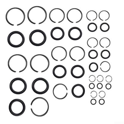 5 Sets Pneumatic Wrench Socket Retainer Rings with O-Rings for 3/8" 1/2" 3/4" 1" Air for Impact Wrenches, Metal Replacement Parts(1/2) - color: 1/2
