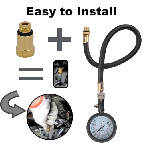14mm Engine Tester Adapter Spark Plug Adapter Corrosion Proof Compression Tool Kit for Trucks, ATV, Leak Down Small Engine Repair, 2 Pcs (M14x1.25) - size: 14MM