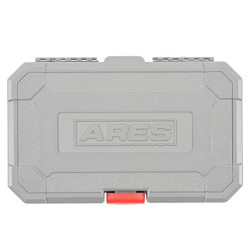 ARES 31030 32-Pc Master SAE & Metric Hex Bit Socket Set - 1/4,3/8,1/2-In | Knurled Drive Ends; Durable Latching Storage Case - size: Master SAE and Metric Hex Bit Socket Set