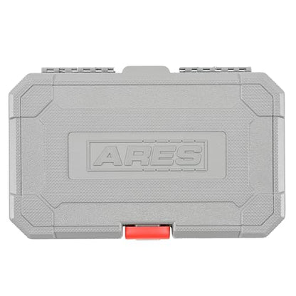 ARES 31030 32-Pc Master SAE & Metric Hex Bit Socket Set - 1/4,3/8,1/2-In | Knurled Drive Ends; Durable Latching Storage Case - size: Master SAE and Metric Hex Bit Socket Set