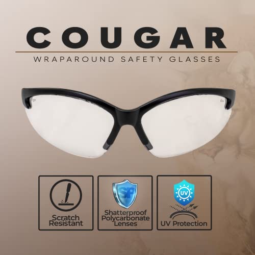 Global Vision Safety Shop Glasses - color: Black Frame/Clear Lens
