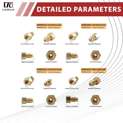 345 PCS Brake Line Fittings Kit,Reducer Bushing,Hex Nipple,Close Nipple,Reducing Hex Coupling,Hex Head Plugs,Hex head Cap,Socket Plug Kit - size: Mixed Sizes