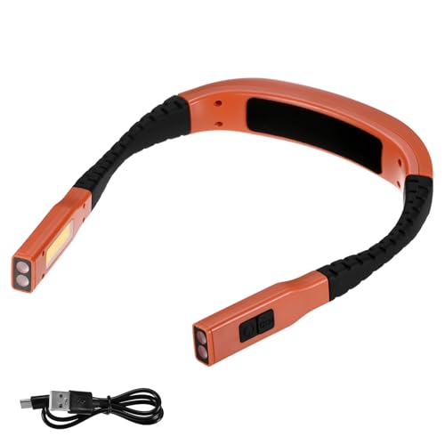 M METERXITY Grill Light for Outdoor Barbecue Grilling Accessories, ABS LED Neck Reading Light for Men Women Readers/Camping/Knitting/Crochet Accessories, BBQ Lighting [Orange] - color: Orange