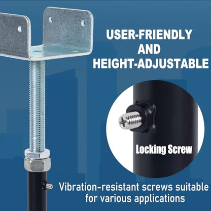 4 Pack U-Shaped Floor Jack for 4x2, 4x4, 4x6 Joists - Adjustable Steel Telepost with U-Head, Mini Screw Jack, Post Jack.9-13 Inch Adjustment Range. - size: 9-13