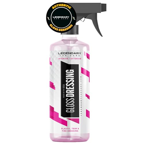 Legendary Gloss Dressing 16oz - Tire Shine Spray & Plastic Restorer – Water Based Tire Shine & Non-Greasy Interior/Exterior Detailing Spray - Trim, Rubber, Vinyl & Plastic Restorer for Cars - size: Gloss Dressing 16oz