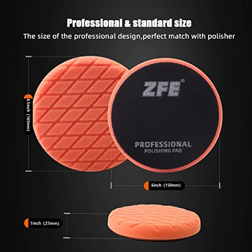 Buffing Polishing Pads, 7Pcs 7"(180mm) Waffle Foam Buffing Pads Polishing Pads Wool Pad Kit for 7Inch Backing Plate RO/DA/GA Car Polisher Boat Compounding, Polishing and Waxing - color: 7Pcs 7Inch Polishing Pad Sets, size: 7 Inch (180mm)
