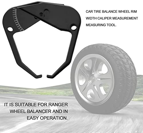 BTMIEY Tire Balancer Rim Width Caliper,Wheel Rim Width Measurement Measuring Tool,Portable Wheel Black Part Tire Balancer Caliper Rim Accurate