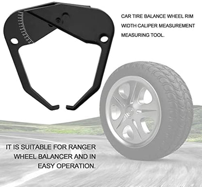 BTMIEY Tire Balancer Rim Width Caliper,Wheel Rim Width Measurement Measuring Tool,Portable Wheel Black Part Tire Balancer Caliper Rim Accurate