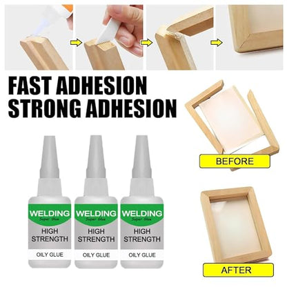 Jue-Fish Multifunctional Glue Welding Glue Welding High-Strength Glue, Universal Super, Instant Bonding, Strong Adhesion (Glue3pcs) - color: Glue3pcs