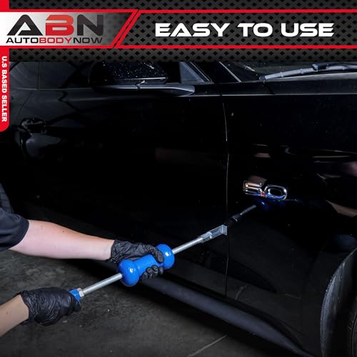 ABN Auto Slide Hammer 9-Piece Set, 5lb Pound – Puller Kit for Small Hail Dent Removal on Car Body