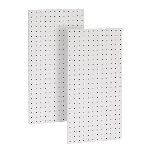 Ultrawall 2 Pcs Metal Pegboard Wall Panels, Peg Boards for Garage Tool Storage - color: Gray, size: 2PC