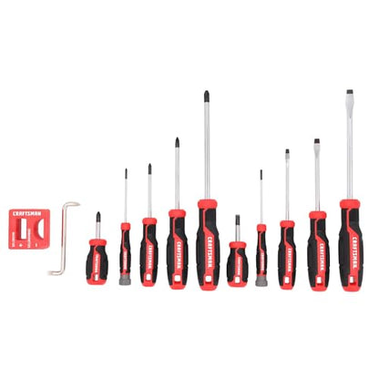 CRAFTSMAN Screwdriver Set, 12 Pc, Includes Flat Head and Phillips Screwdrivers, Offset, Magnetizer/Demagnetizer (CMHT65130) - style: New Version